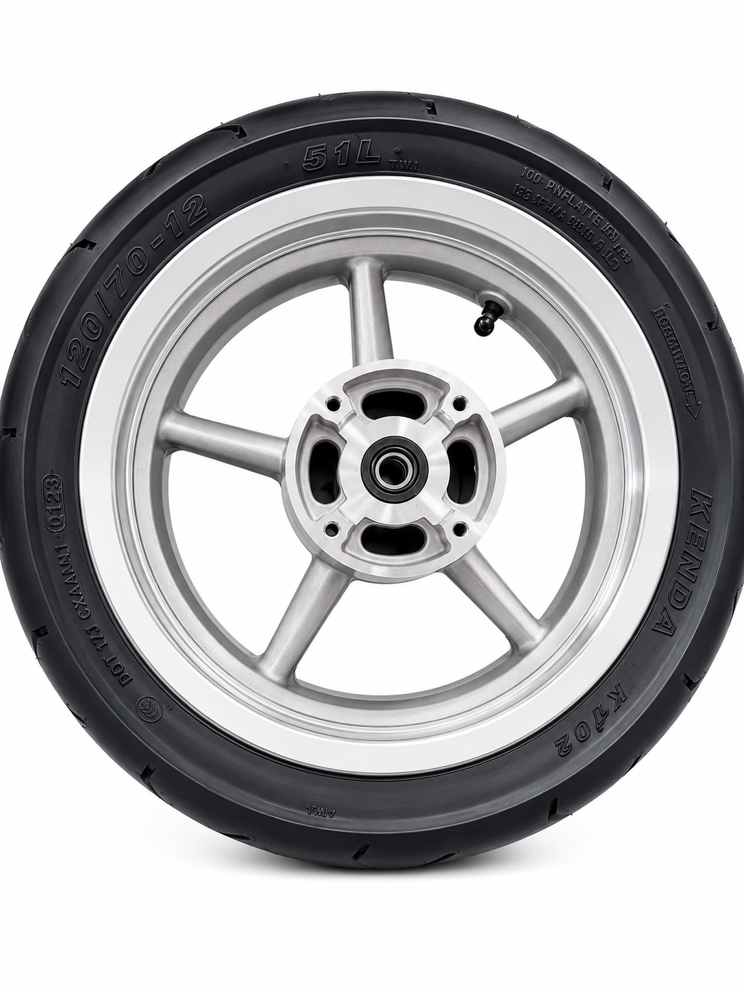 Chrome 17" Universal Mini E-Moto Supermoto Wheel Set