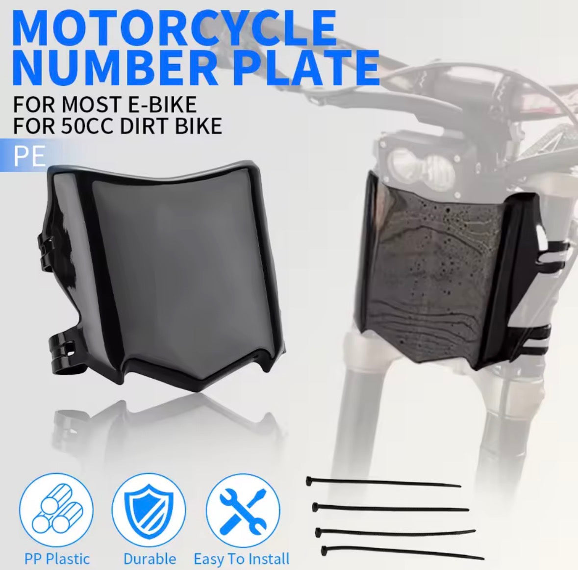 GLOSSY MOTOCUTZ PLATE (WITH A DECAL) CUSTOMIZABLE DECAL